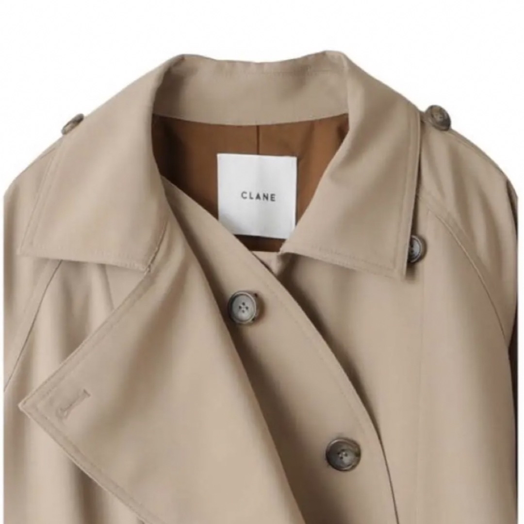 【極美品】clane 2WAYオーバートレンチコート サイズ2