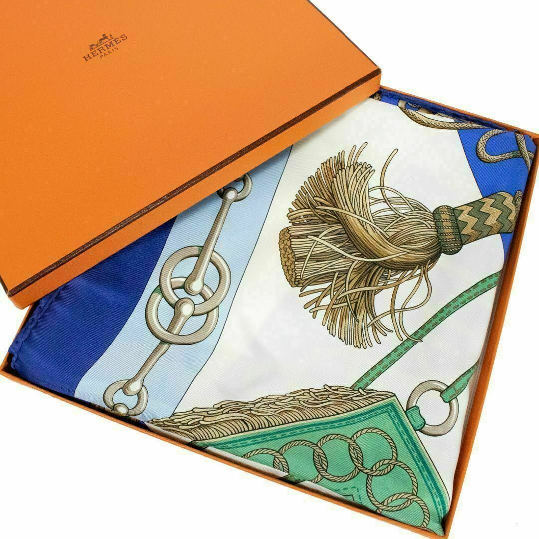 Hermes - 【全額返金保証・送料無料】エルメスのスカーフ・正規品・美
