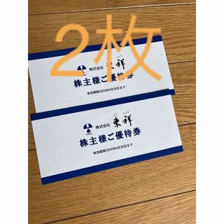 ホリデイ(holiday)の最新◼️東祥　株主優待券◼️ ホリデイスポーツ　2枚(フィットネスクラブ)