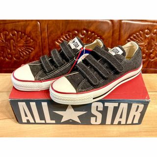 コンバース(CONVERSE)の★90s!USA!レア!コンバース オールスター ベルクロ デニム 黒 238★(スニーカー)