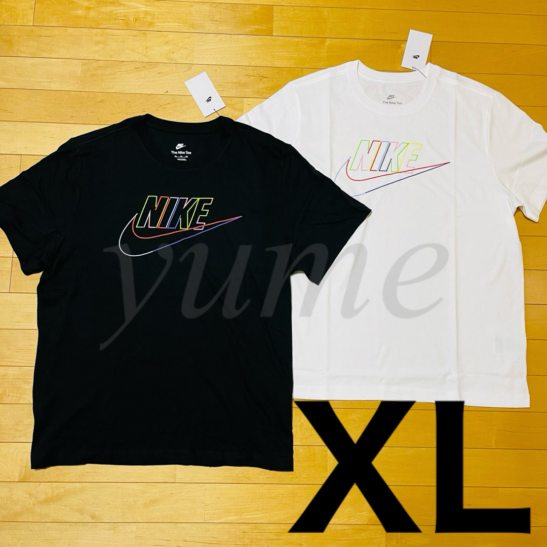 新品 2枚セット XL ナイキ Tシャツ 半袖 ビッグスウッシュ 白 黒