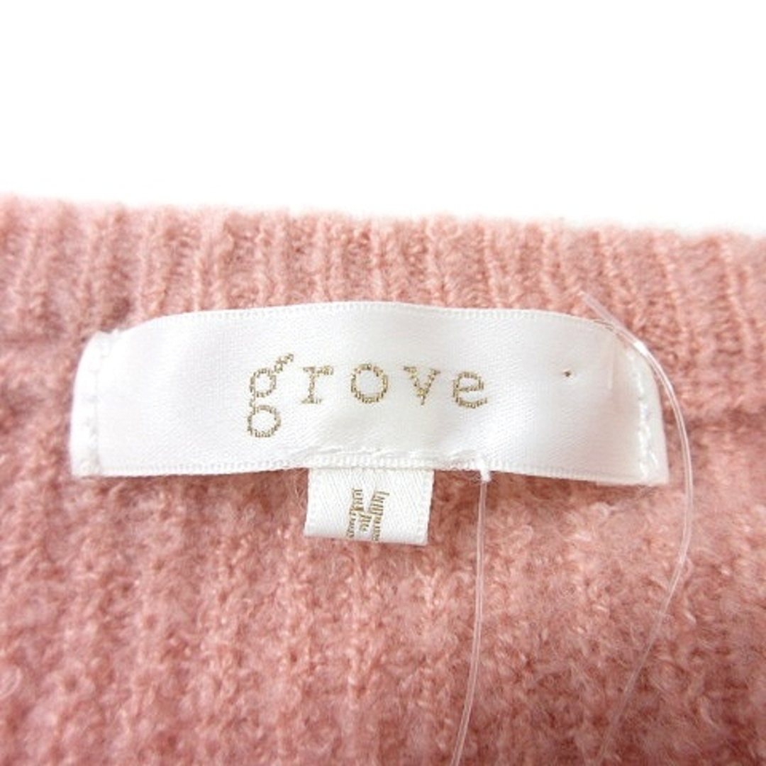 grove(グローブ)のグローブ grove ニット セーター 長袖 ビジュー M ピンク /MN レディースのトップス(ニット/セーター)の商品写真