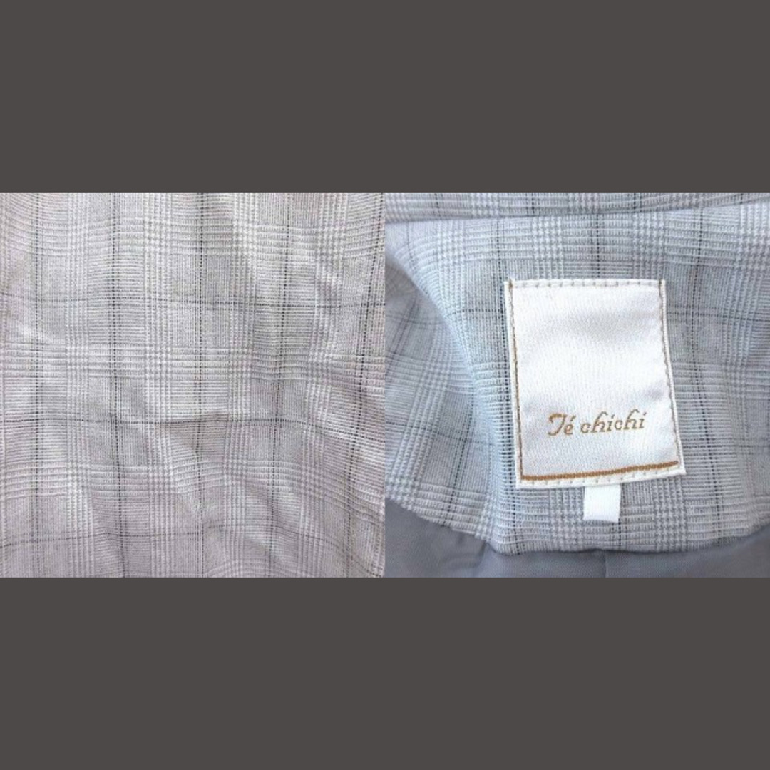 Techichi(テチチ)のテチチ トレンチコート シングル チェック ウエストマーク M ライトグレー レディースのジャケット/アウター(トレンチコート)の商品写真