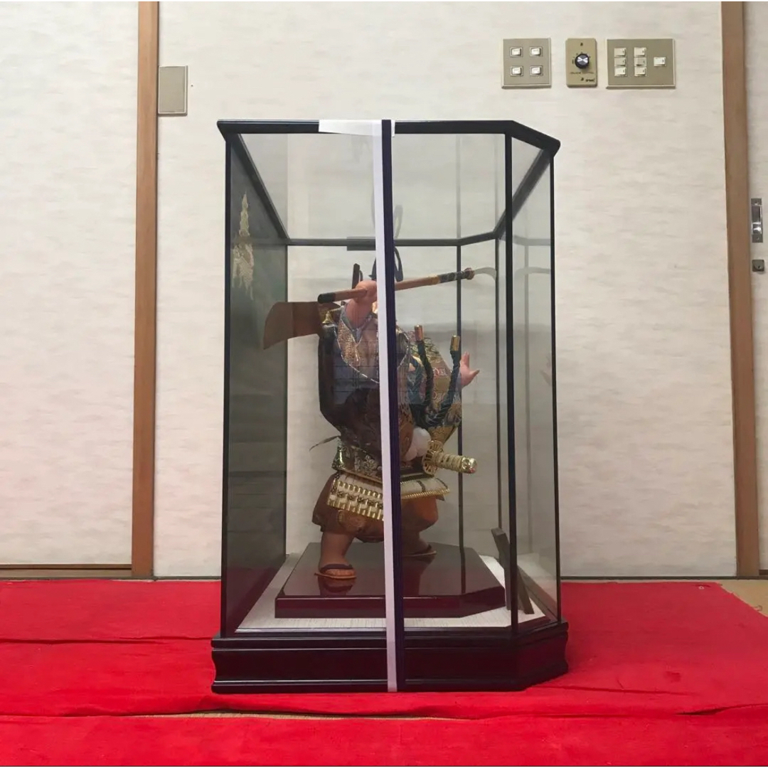 五月人形 高木人形 弁慶 日本人形 インテリア 飾り ガラスケース ⑥ 2