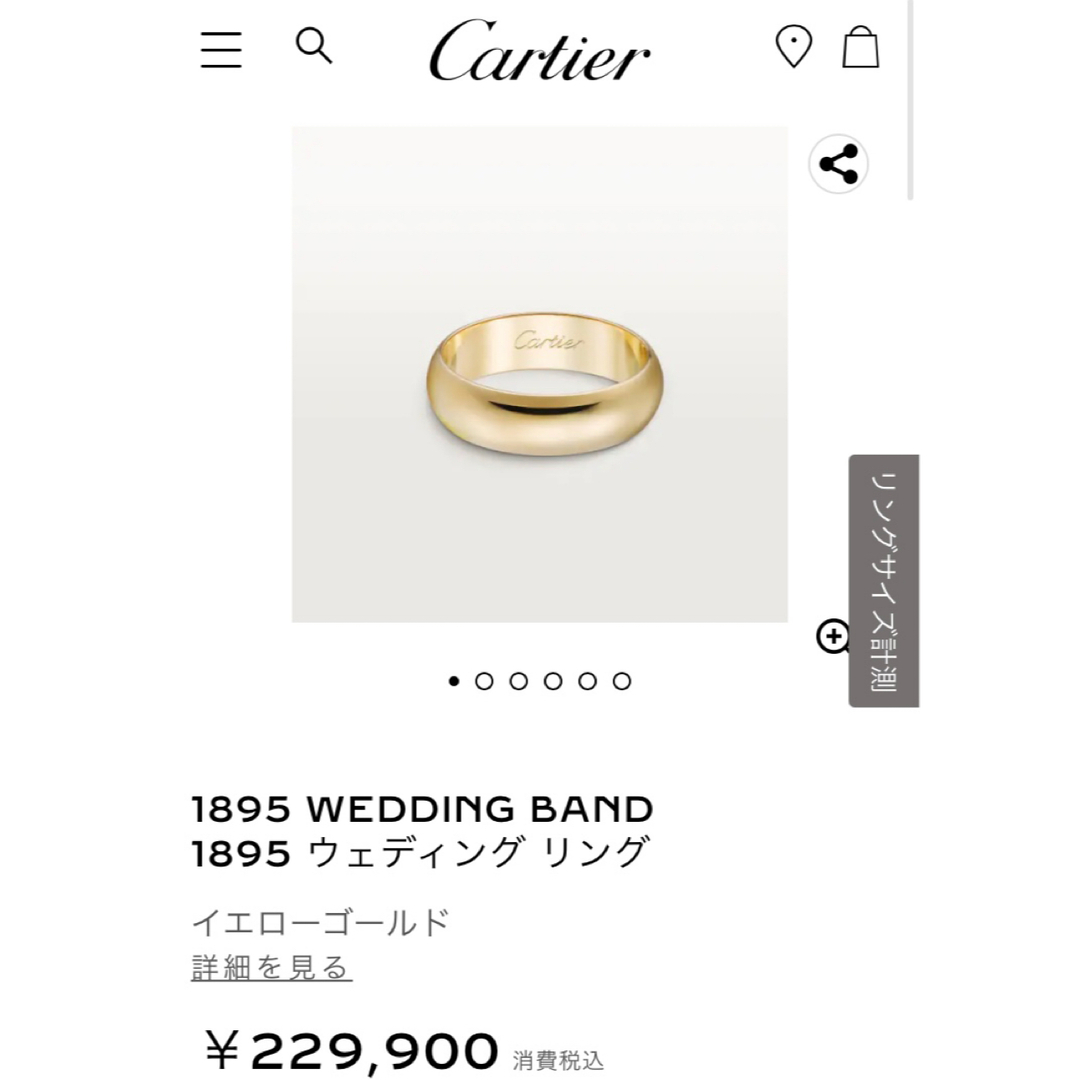 カルティエ 1895 WEDDING BAND 指輪