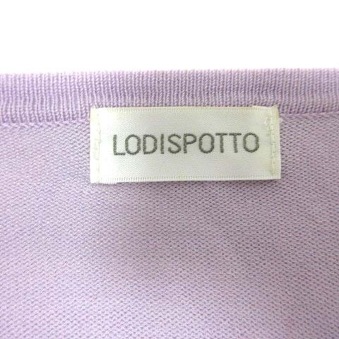 LODISPOTTO(ロディスポット)のLODISPOTTO カーディガン ニット Vネック 長袖 M 紫 パープル レディースのトップス(カーディガン)の商品写真