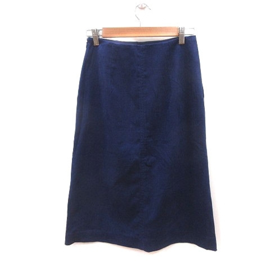 UNITED ARROWS(ユナイテッドアローズ)のユナイテッドアローズ 台形スカート フレア ミモレ ロング 38 紺 ■MO レディースのスカート(ロングスカート)の商品写真