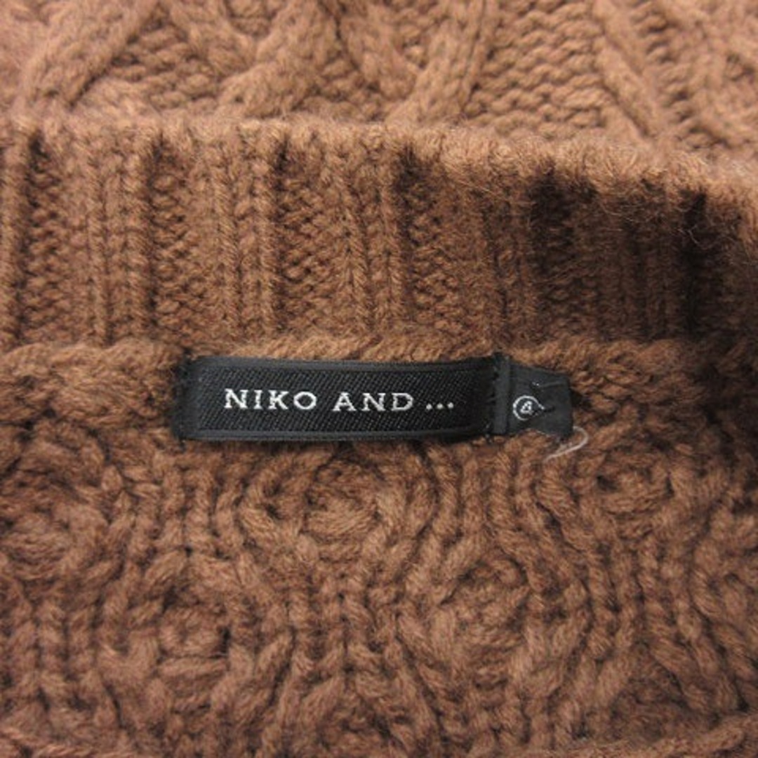 niko and...(ニコアンド)のニコアンド ニット セーター ケーブル 長袖 4 茶 ブラウン /YI レディースのトップス(ニット/セーター)の商品写真