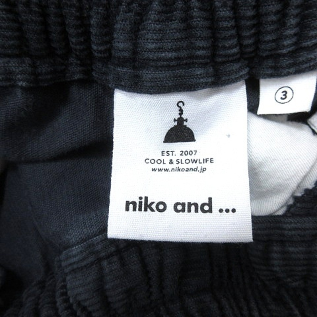 niko and...(ニコアンド)のニコアンド ペインターパンツ クロップド イージー コーデュロイ M 紺 レディースのパンツ(ワークパンツ/カーゴパンツ)の商品写真