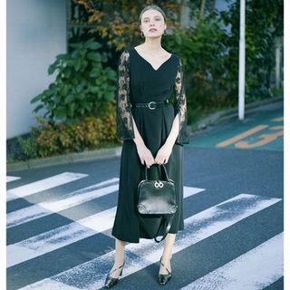 Ameri VINTAGE   Ameri 2WAY CURVE VELOURS DRESS の通販 by あ's shop