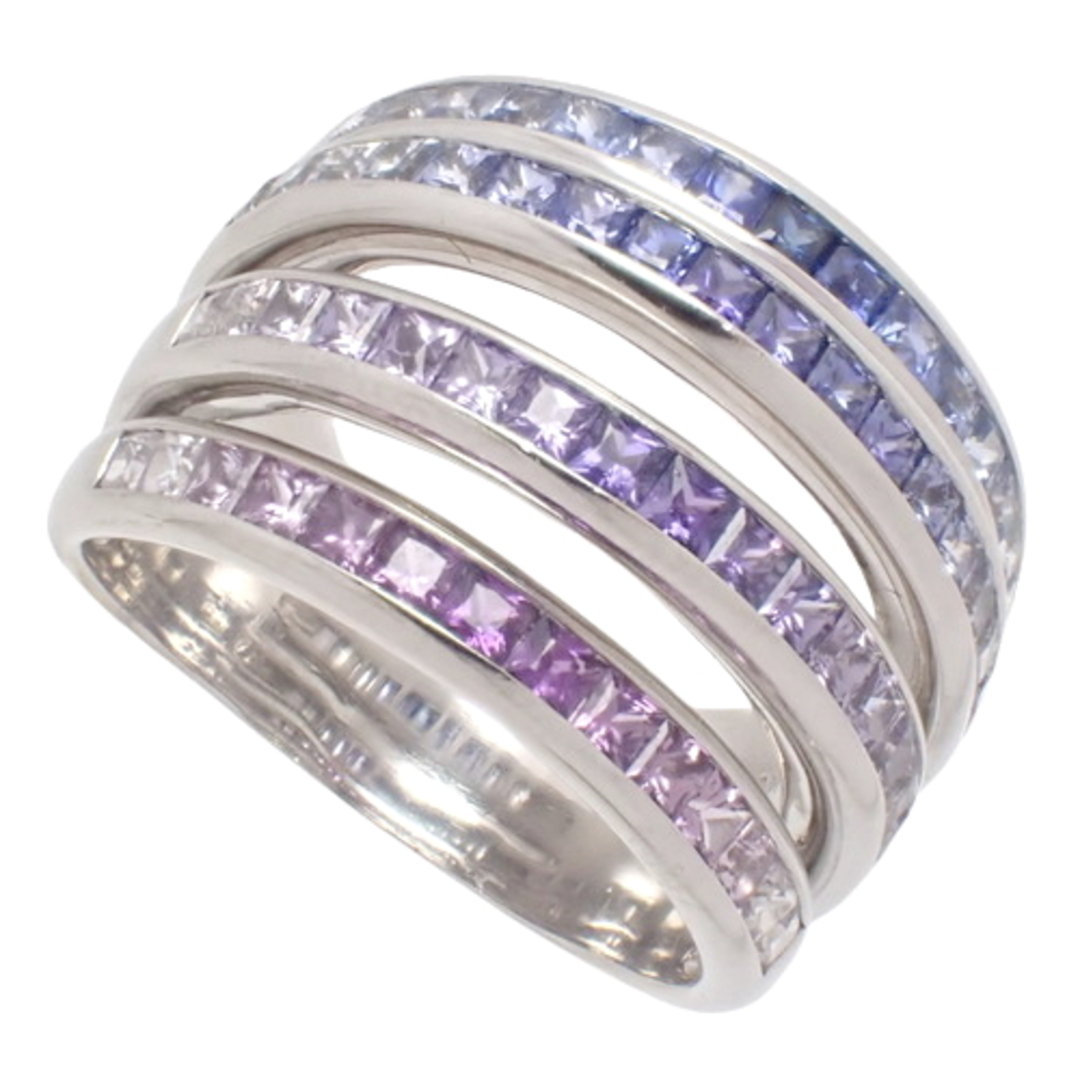 ジュネリング・指輪 サファイヤ リング K18 ホワイトゴールド WG シルバー銀 40900039266 レディースのアクセサリー(リング(指輪))の商品写真