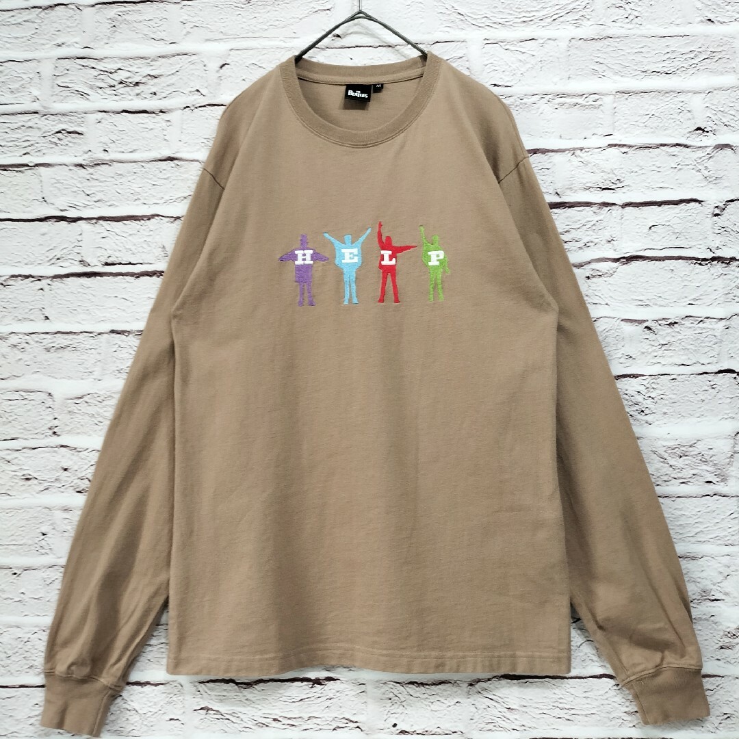 THE BEATLES(ビートルズ)の【刺繍】THE BEATLES ビートルズ HELP ロンT カットソー メンズのトップス(Tシャツ/カットソー(七分/長袖))の商品写真