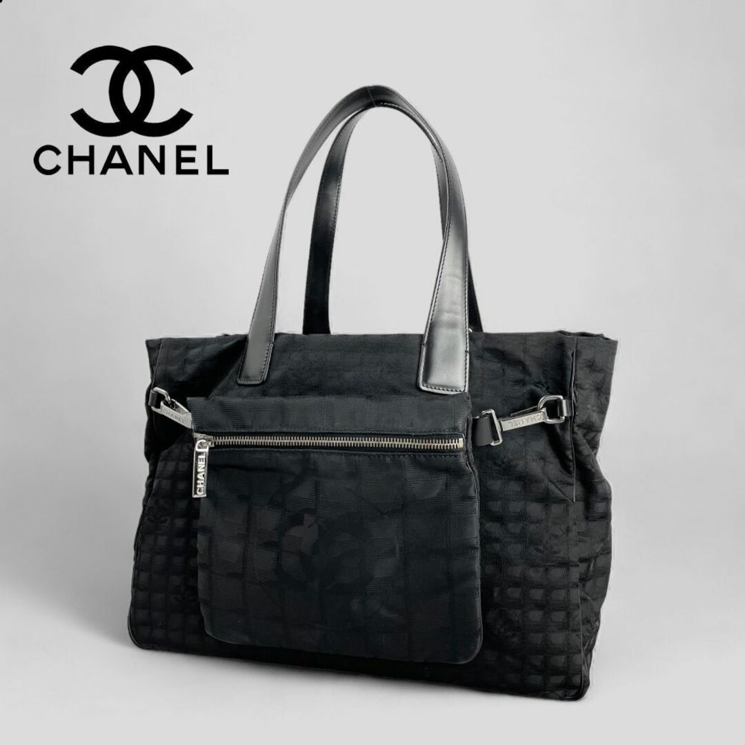 ■CHANEL シャネル■ ニュートラベルライン ポーチ付トートバッグ 大容量