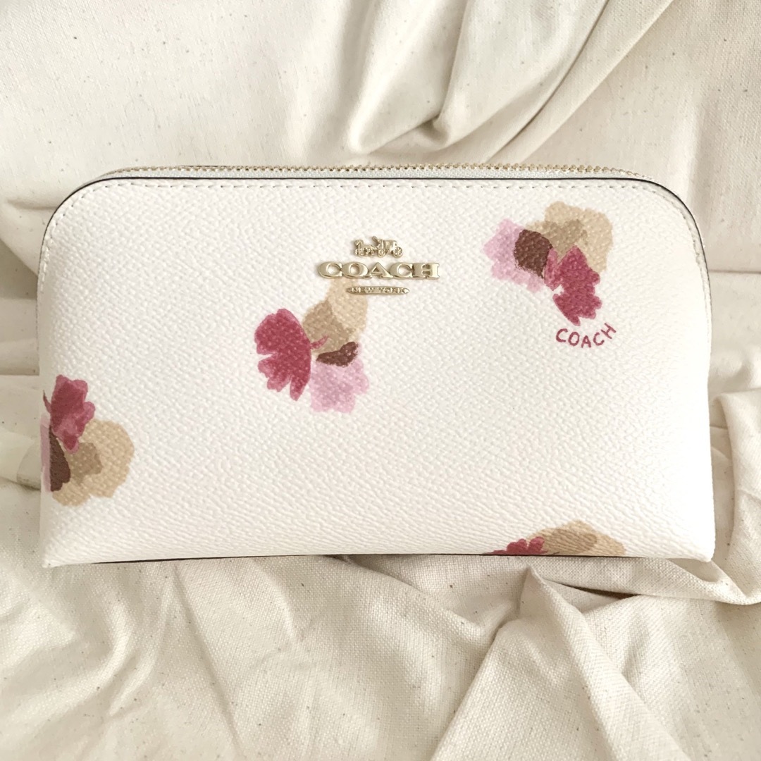 COACH フローラルコスメティックポーチ