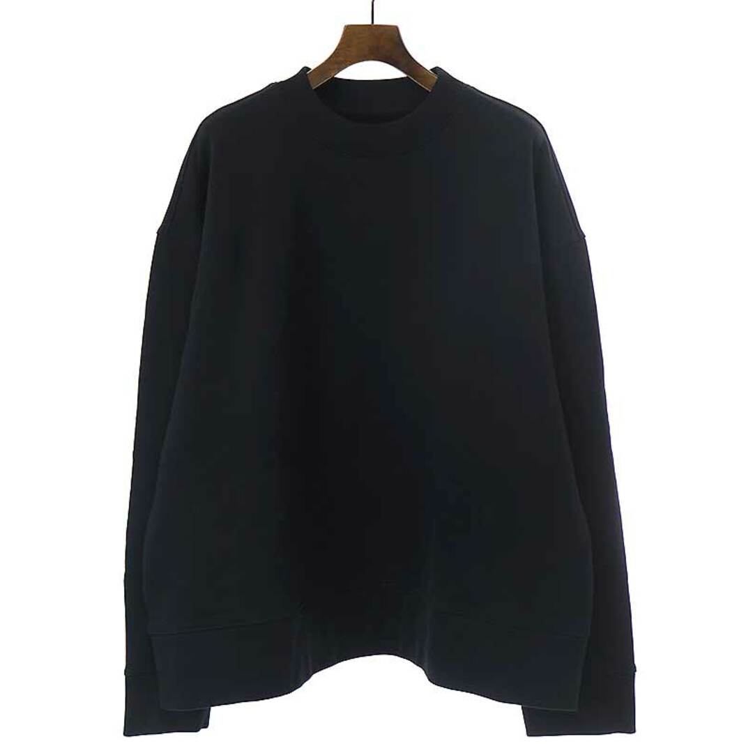 STUDIO NICHOLSON スタジオ ニコルソン TAU FLEECEBACK JERSEY CREW NECK クルーネックスウェットトレーナー ブラック L