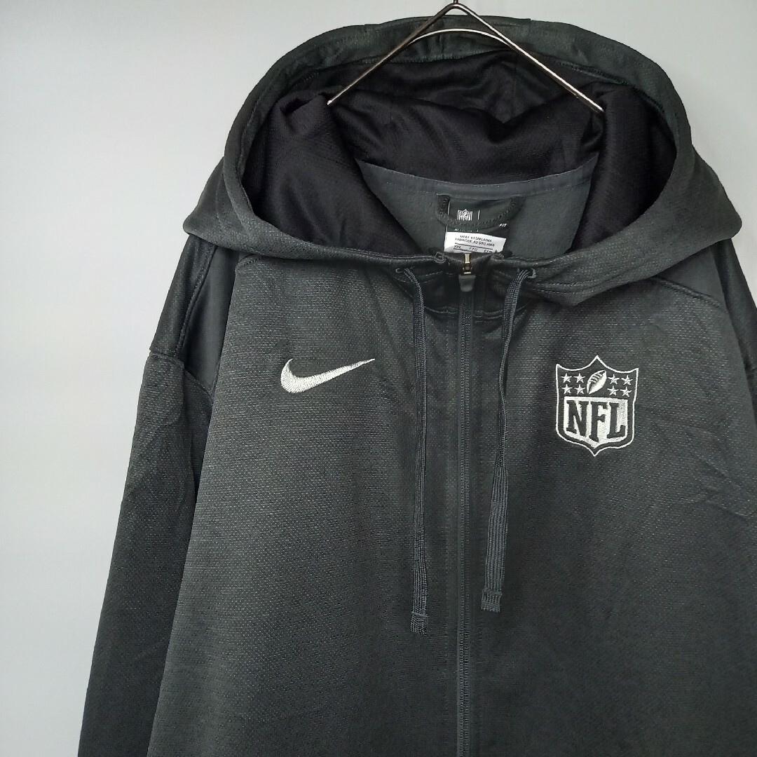 XXL実寸値NFL × NIKE　ナイキ　ジップアップ　パーカー　刺繍ロゴ　フリース　XXL