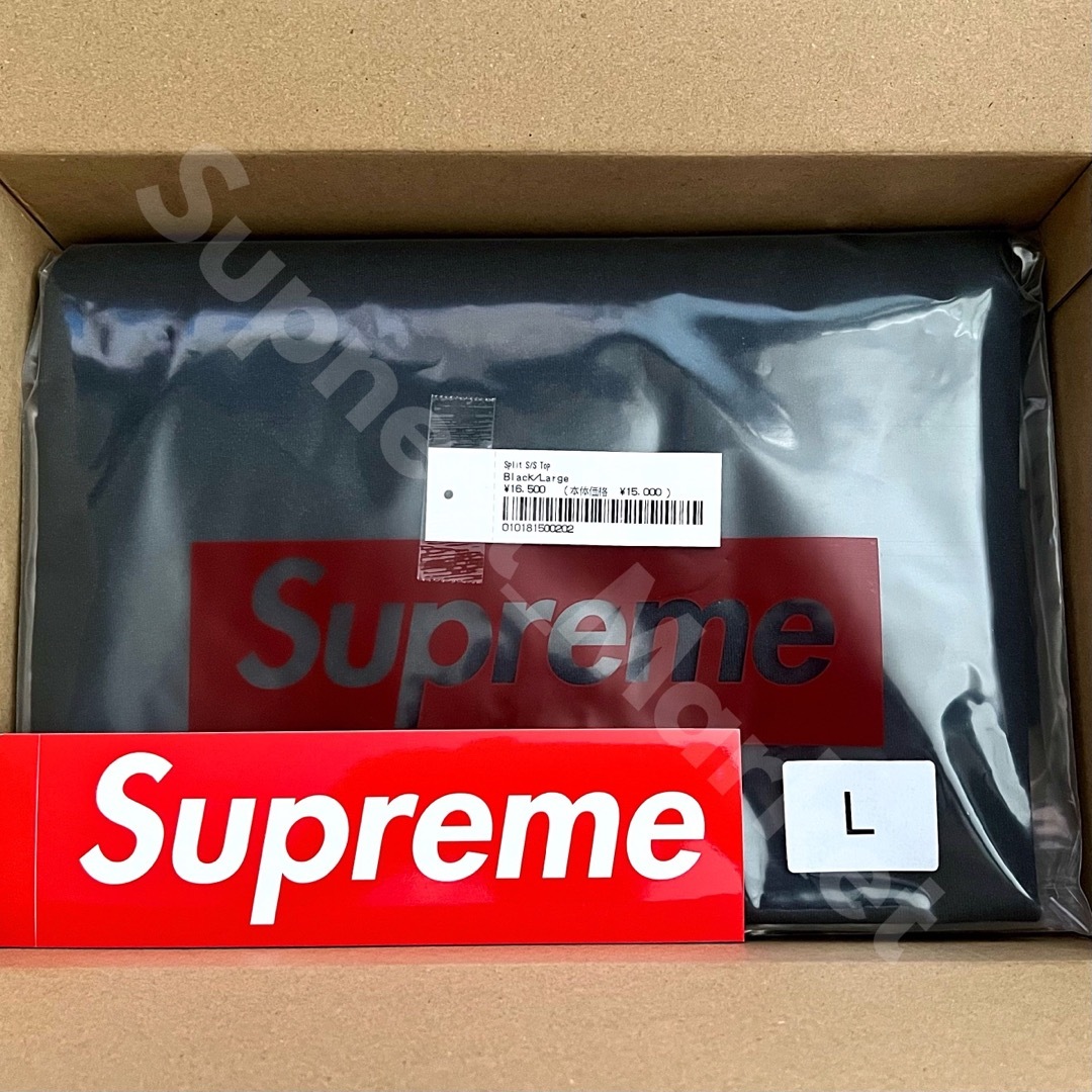 Supreme - L送込!! Supreme Split Top Tシャツ黒の通販 by