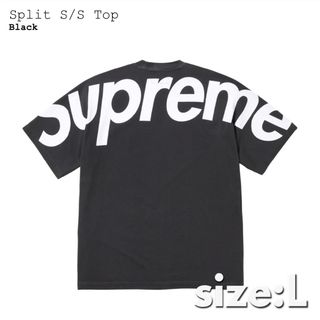 シュプリーム(Supreme)のL送込!! Supreme Split Top Tシャツ黒(Tシャツ/カットソー(半袖/袖なし))