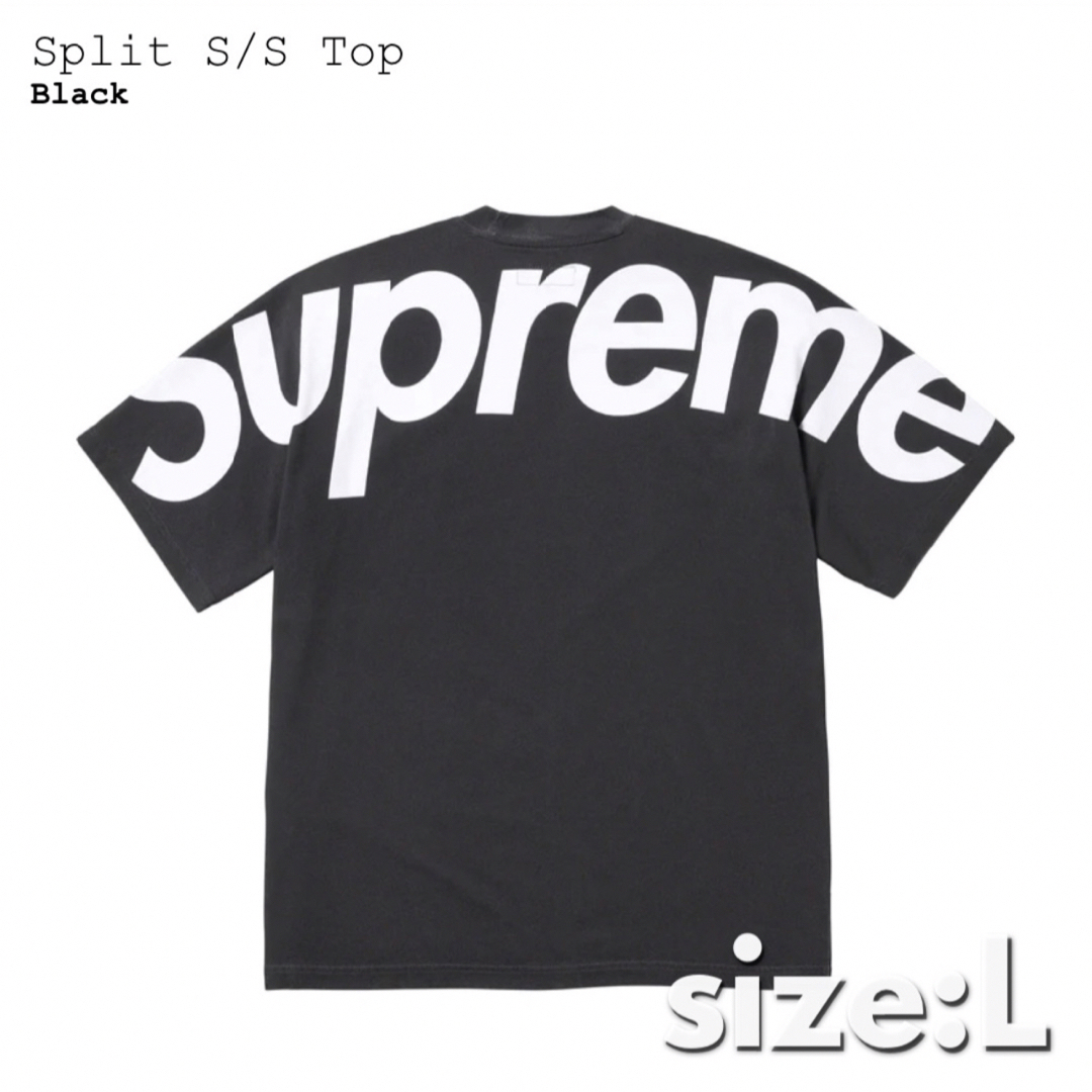 L送込!! Supreme Split Top Tシャツ黒