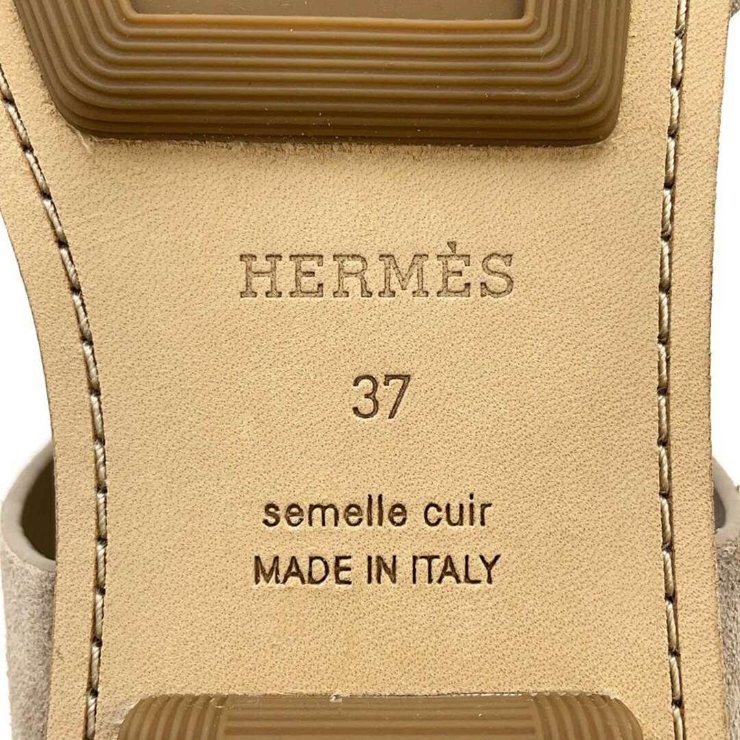 エルメス サンダル ガラテ ベロア レディースサイズ37 HERMES 靴