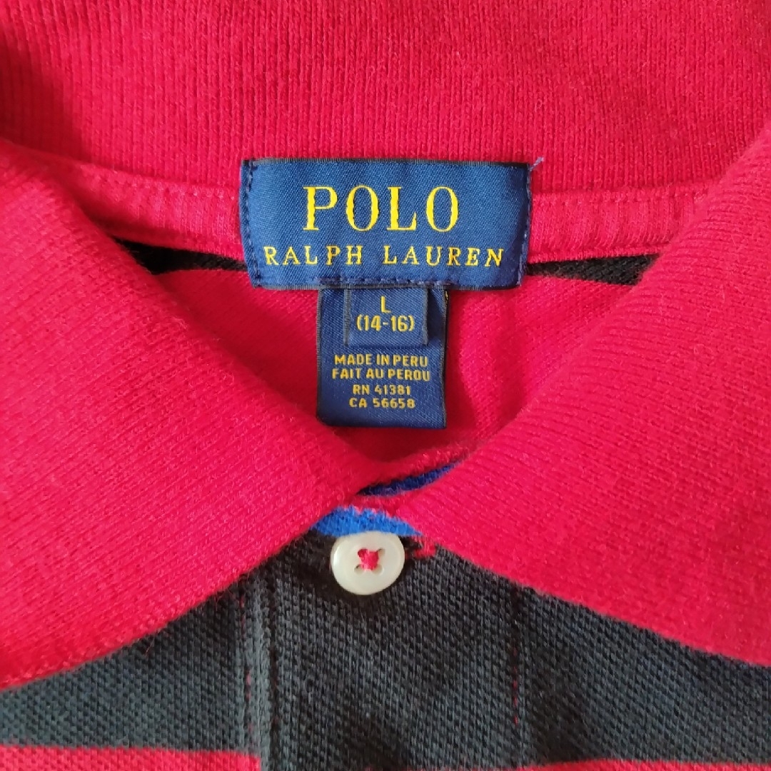 POLO RALPH LAUREN(ポロラルフローレン)のPOLOラルフローレン　半袖ポロシャツL（14-16) キッズ/ベビー/マタニティのキッズ服男の子用(90cm~)(Tシャツ/カットソー)の商品写真