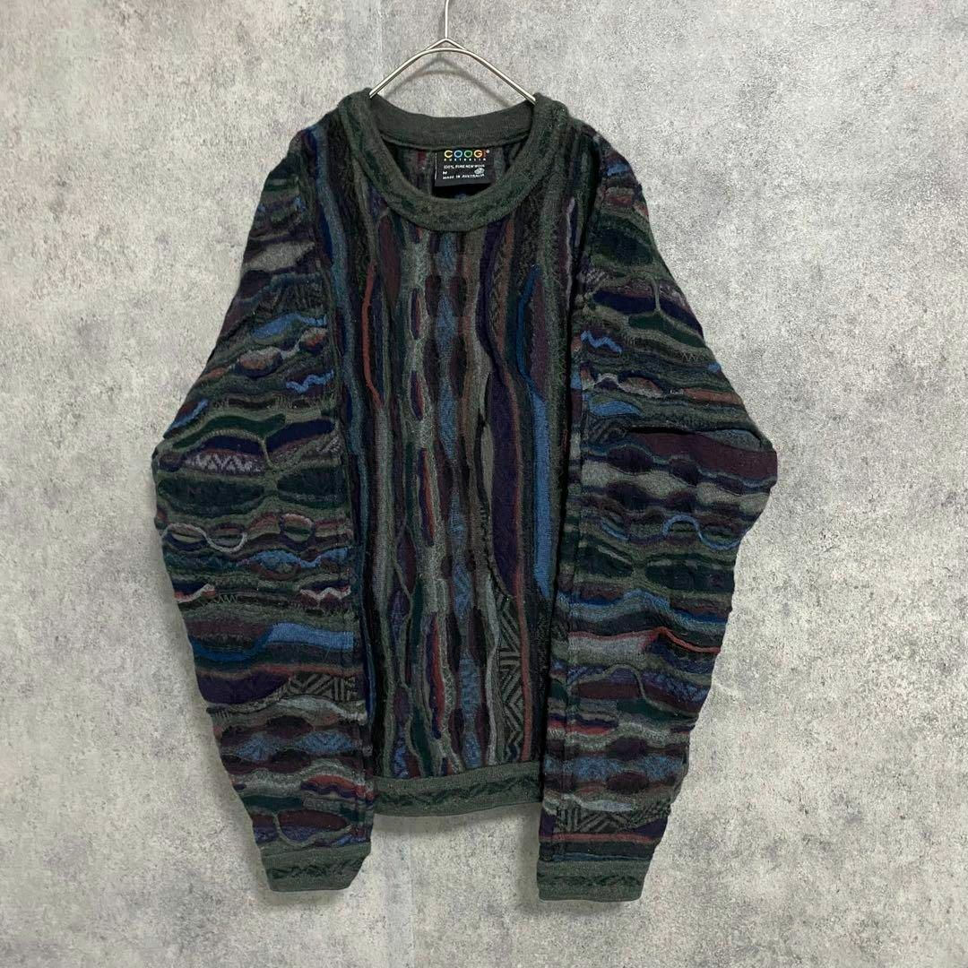COOGI クージー 3Dニット オーストラリア製 メンズ 古着 個性派 レア