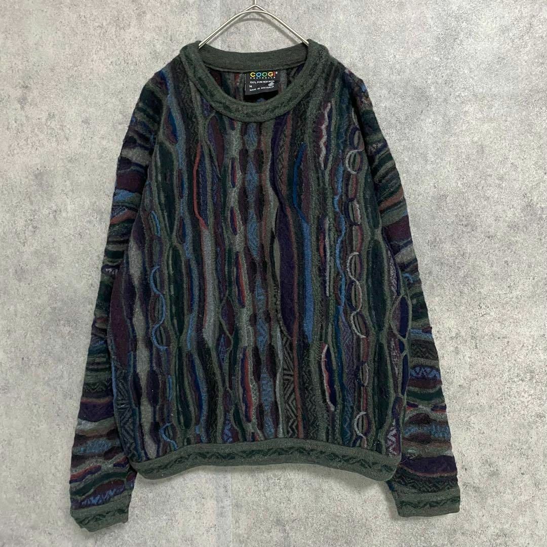 COOGI クージー 3Dニット オーストラリア製 メンズ 古着 個性派 レア