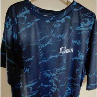 サイタマセイブライオンズ(埼玉西武ライオンズ)の西武ライオンズ　Tシャツ　コンフィト大理石デザインｖｅｒ．　Lサイズ  美品❗(応援グッズ)
