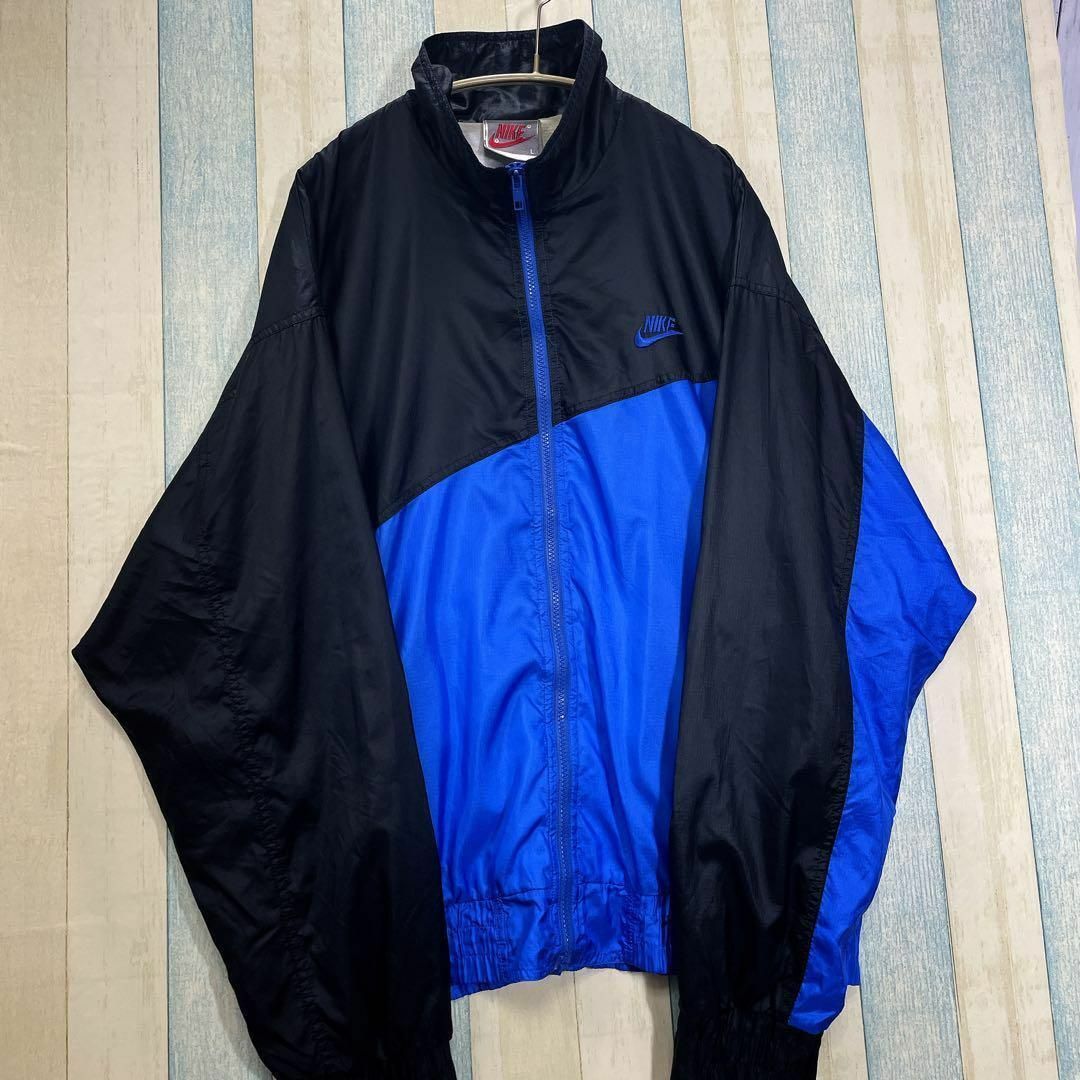 vintage 90s NIKE ナイキ ナイロン ジャケット バイカラー Ｌ