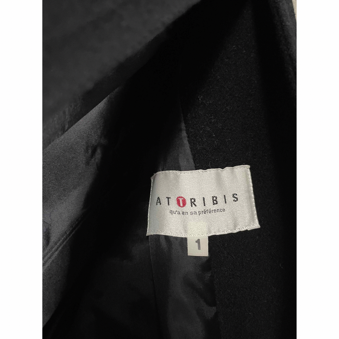 【ATTRIBIS】ロングコート　ブラック レディースのジャケット/アウター(ロングコート)の商品写真