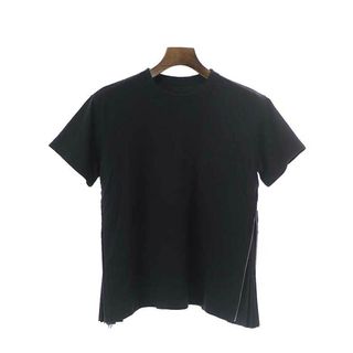 sacai 半袖Tシャツ 透け感 レース 人気デザイン 黒