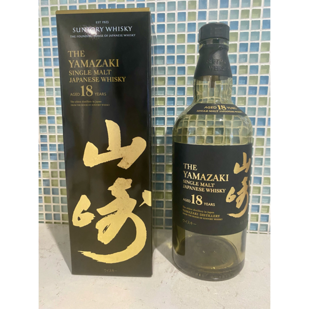サントリー山崎18年空瓶+箱 - ウイスキー