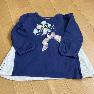 ミキハウス(mikihouse)のミキハウス　チュニック　レース　長袖　130(Tシャツ/カットソー)