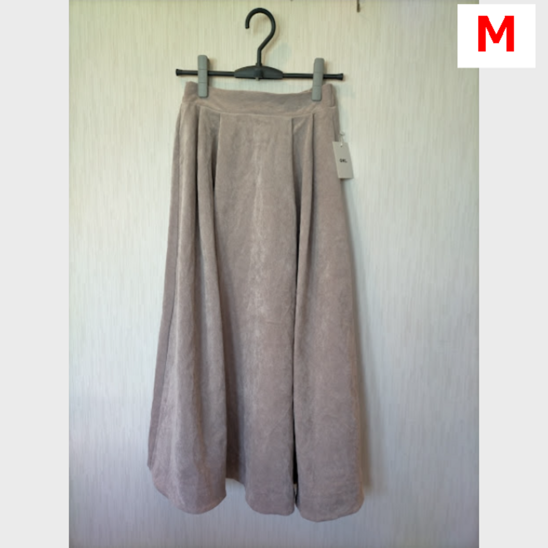 GRL(グレイル)のタグ付き新品　グレイル　コーデュロイロングスカート　Mサイズ　ベージュ レディースのスカート(ロングスカート)の商品写真