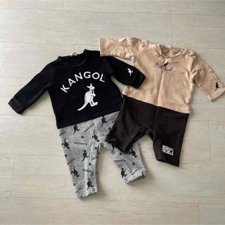 カンゴール(KANGOL)のカンゴール　男の子ロンパース 70サイズ　２枚セット(ロンパース)