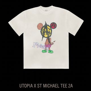 カクタス(CACTUS)のトラビス スコット ユートピア x セント マイケル Tシャツ 2A  ホワイト(Tシャツ/カットソー(半袖/袖なし))