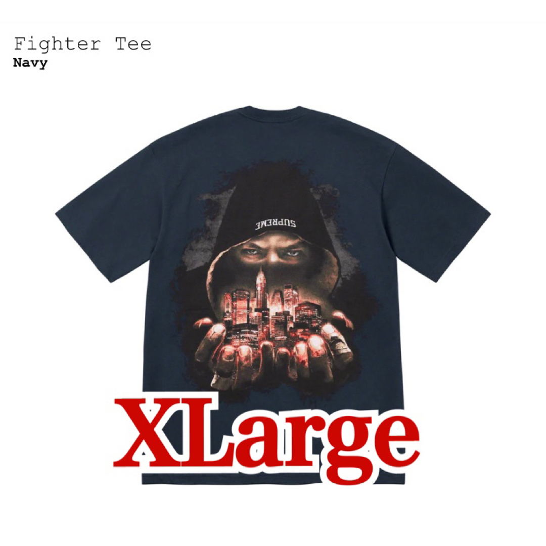 Supreme Fighter Tee Navy【XLarge】