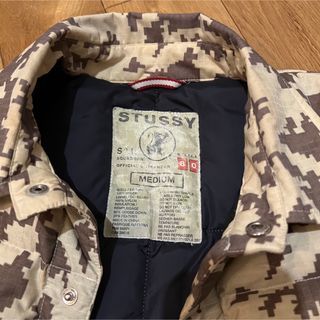 old stussy 紺タグ　90s ダウンジャケット　ブルゾン　迷彩　デジカモ