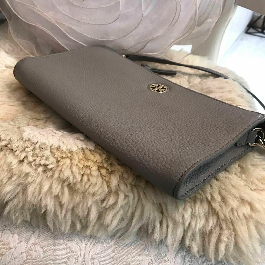 ★美品★TORY BURCH　ショルダーバッグ　ウォレットバッグ　グレージュ