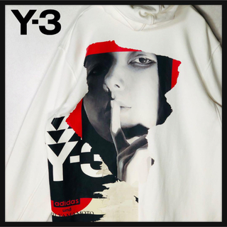 【希少アイテム】Y-3 センターロゴ パーカー ホワイト M 即完売モデル 美品
