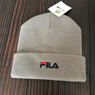 90s FILA ウール クラッシャーハット ニット 帽子 白 アイボリー