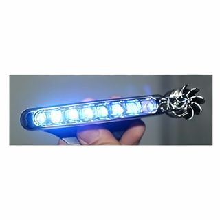 LED デイライト ブルー 電源不要！風力発電(車外アクセサリ)