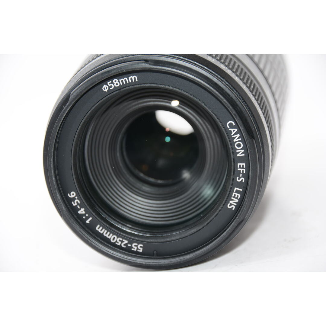 外観特上級】Canon 望遠レンズ EF-S55-250mm F4-5.6 IS APS-C対応の