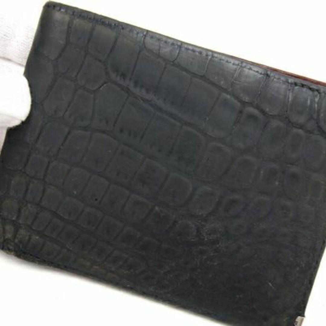 カルティエ　カボション　二つ折り財布　ブラック