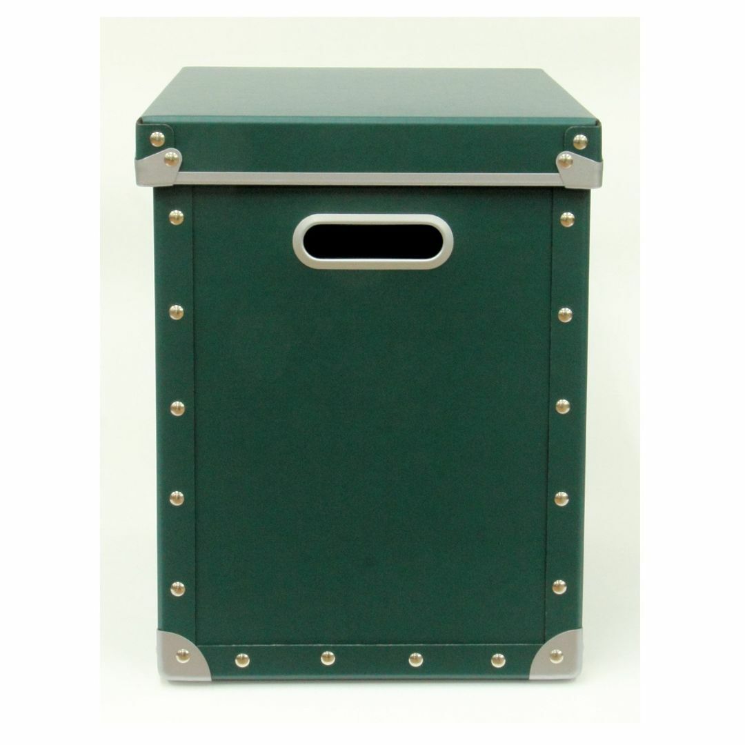 安達紙器 収納ケース 硬質パルプ ボックス フタ式 大 幅25.5×奥行36×高