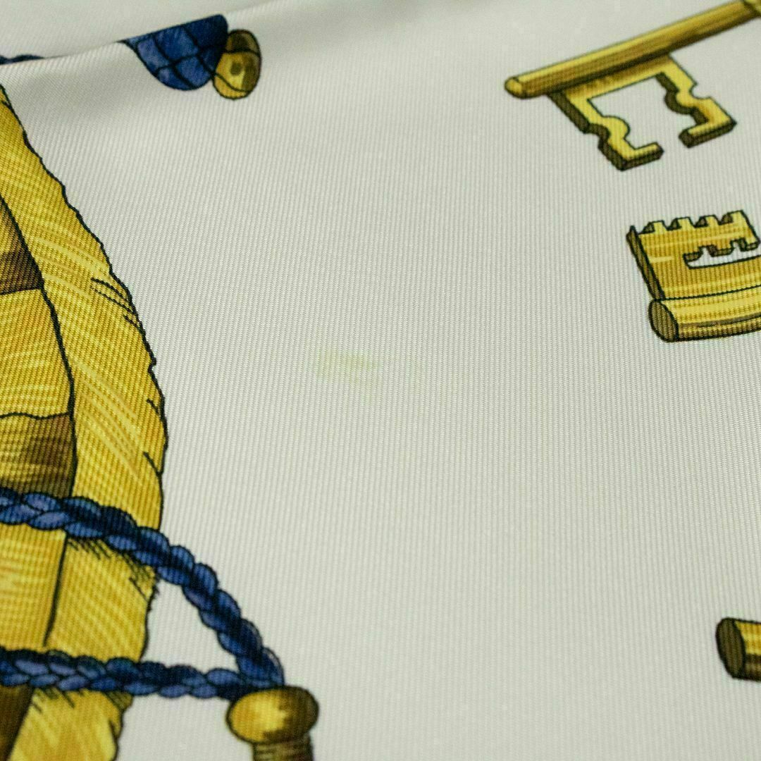 【全額返金保証・送料無料】エルメスのスカーフ・正規品・カレ LesCles・大判