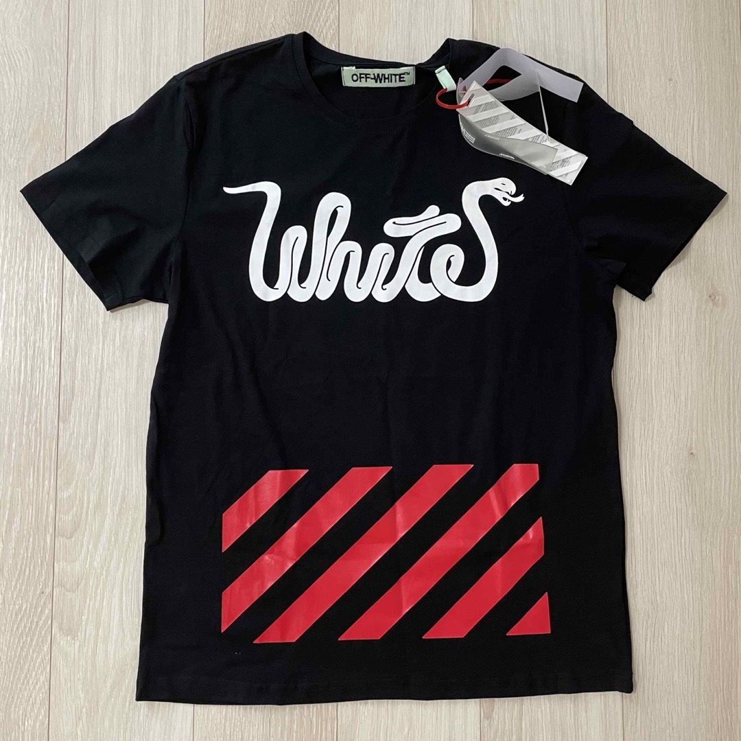 【未使 タグ付】OFF-WHITE スネイク Tシャツ