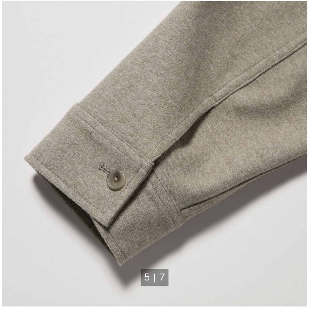UNIQLO(ユニクロ)のブラッシュドジャージーシャツジャケット レディースのトップス(シャツ/ブラウス(長袖/七分))の商品写真