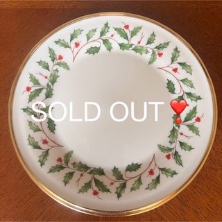 ウェッジウッド(WEDGWOOD)の【未使用美品】レノックス★ホリデイ★デザート皿(食器)