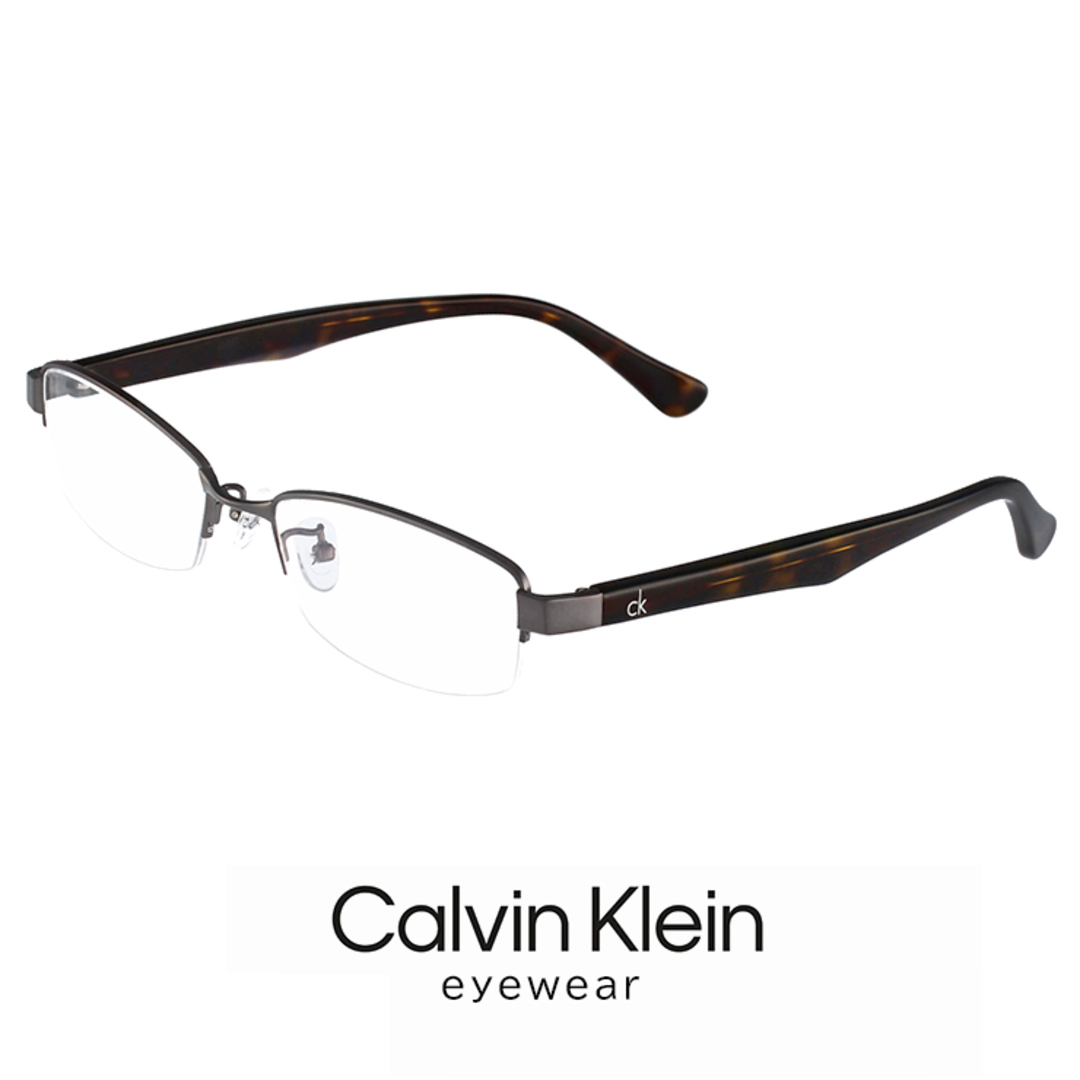 【新品】 カルバンクライン メンズ メガネ ck5304a-034 calvin klein 眼鏡 ck5304a めがね カルバン・クライン チタン メタル フレーム ナイロール ハーフリム